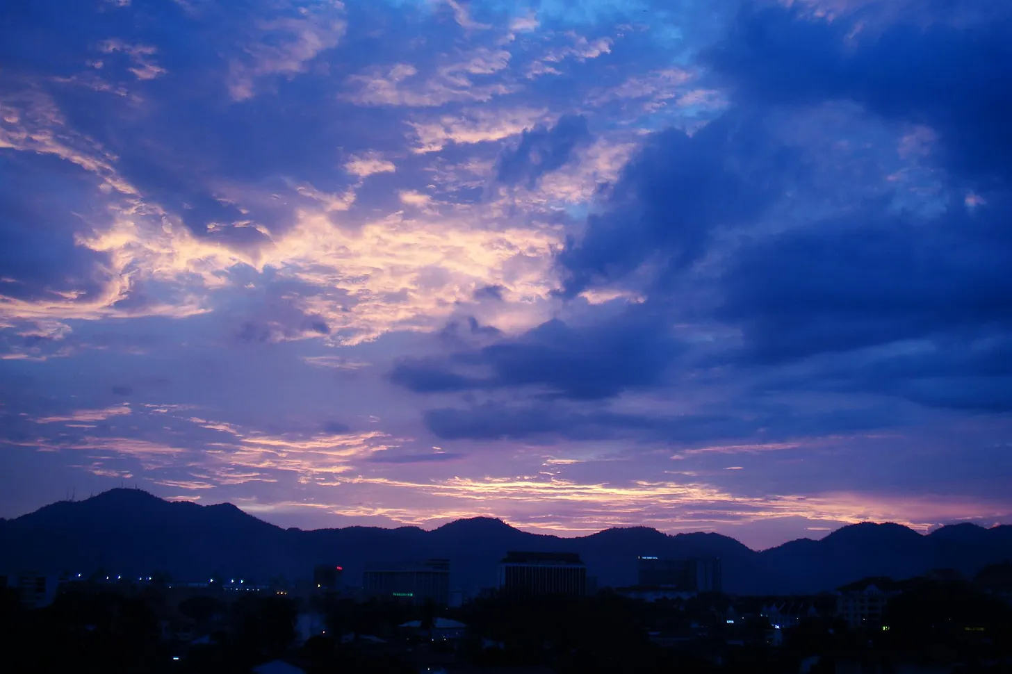 A somber evening sky.